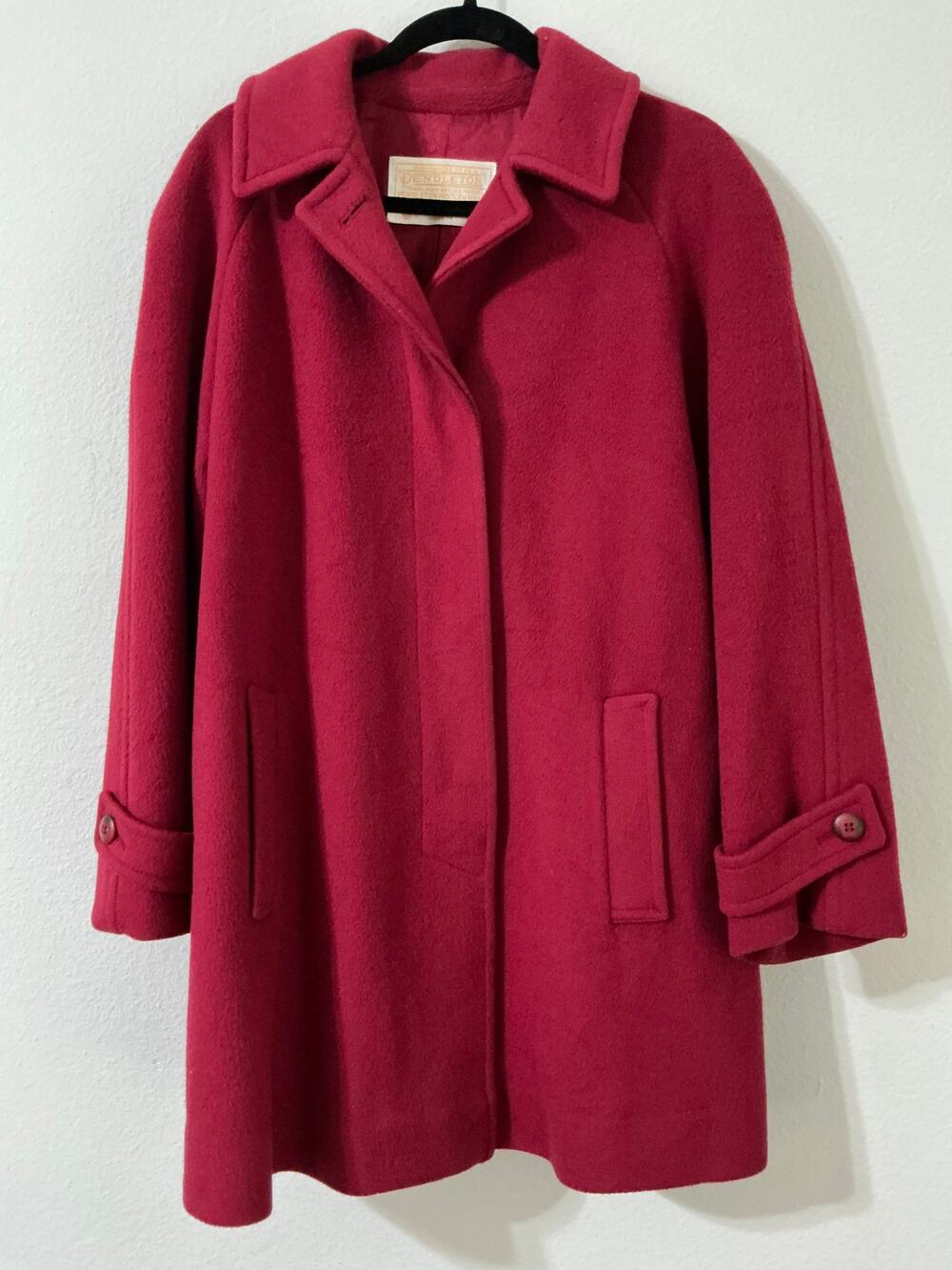 Vintage Pendleton 100% Pure Virgin Wool Coat Jacket Burgundy Size 6